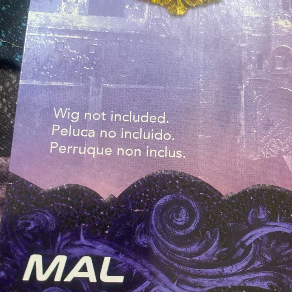 Disney Mal Costume in Teal, Purple & Black
